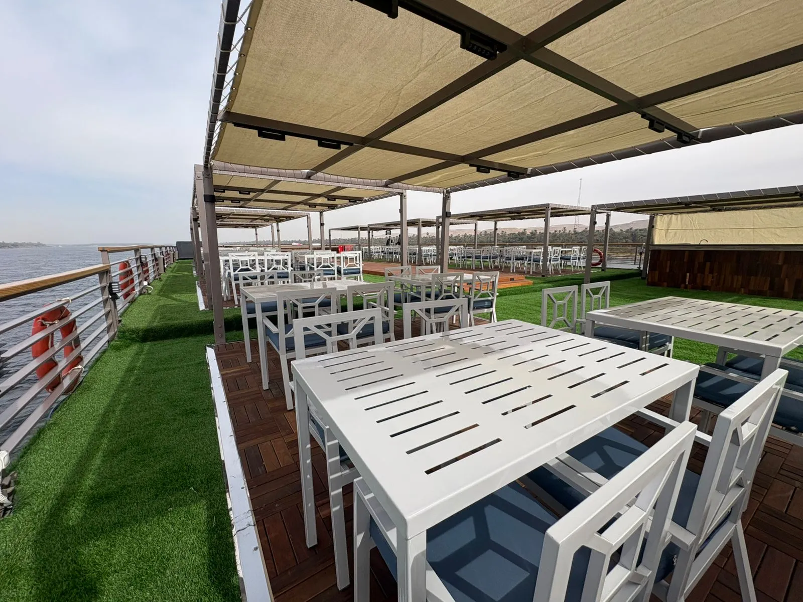 Sun deck of the Royal Princess Amira Nile cruise